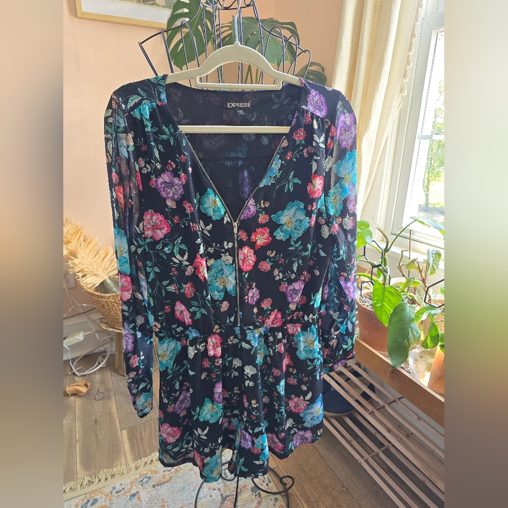 Express Floral Zip Romper